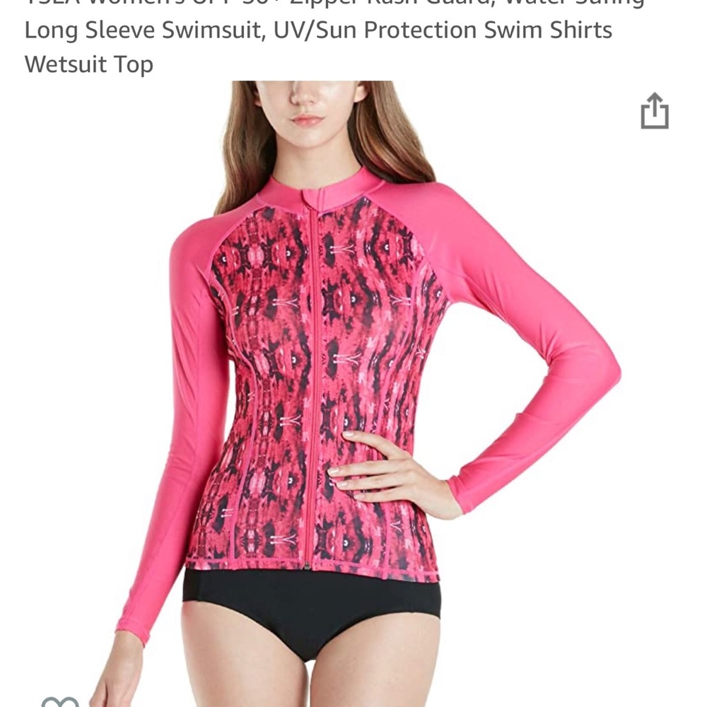 Women's Zipper Rash Guard, Long Sleeve